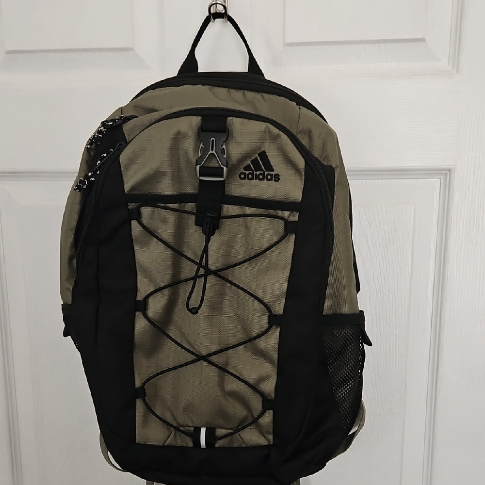 Adidas Black and Olive Backpack